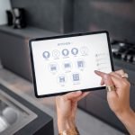 Controlling smart devices with a digital tablet on the kitchen